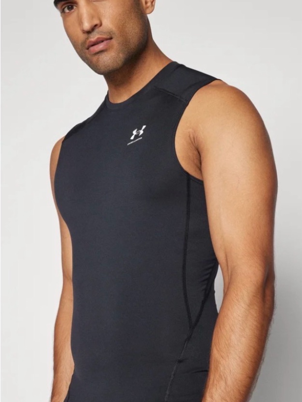Under Armour Black Sleeveless HeatGear Compression Performance Tank